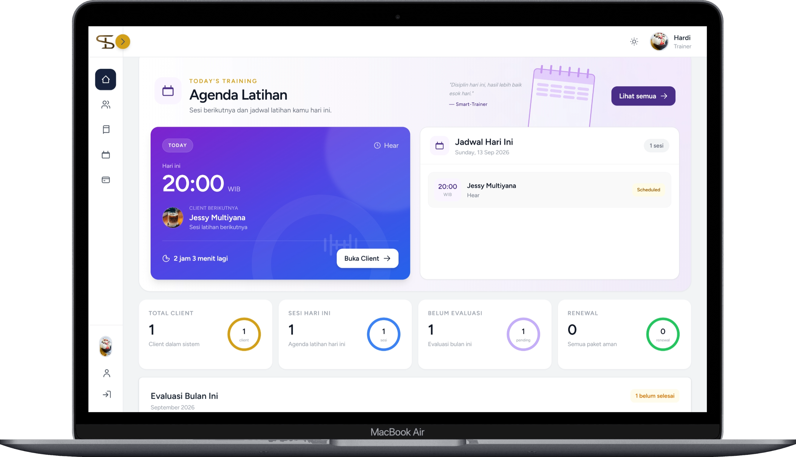 Smart-Trainer Trainer Dashboard